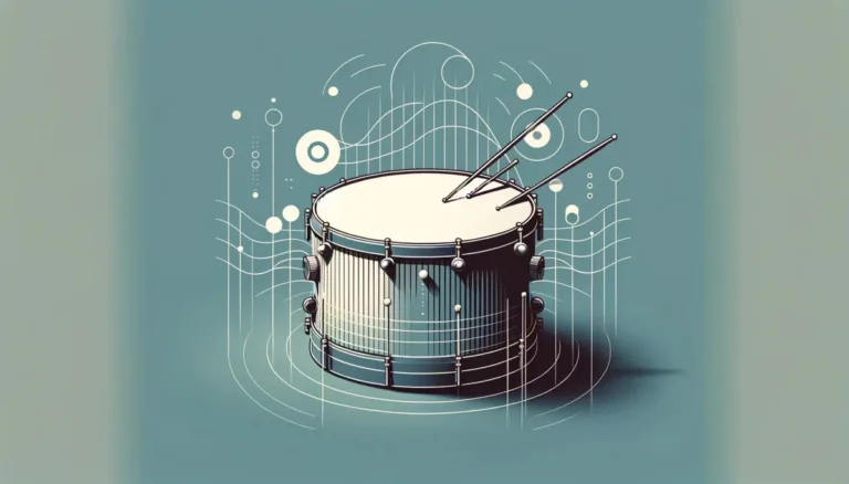 DALL·E 2024 03 19 19.50.17 Create a minimalist image that encapsulates the essence of a drum beat. Imagine a simple elegant design that focuses on the core elements of rhythm a