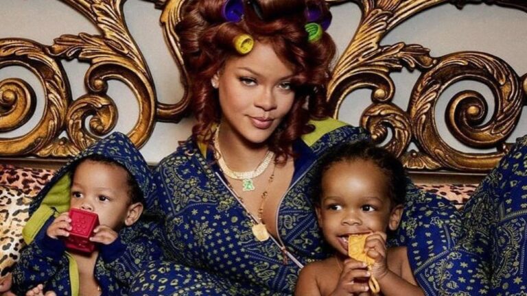 Rihanna Promoted her Savage X Fenty Forever Savage Onesies Alongside Her Sons Rza and Riot feat image