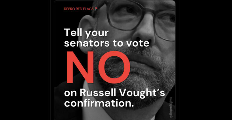 no on russell vought repro rights