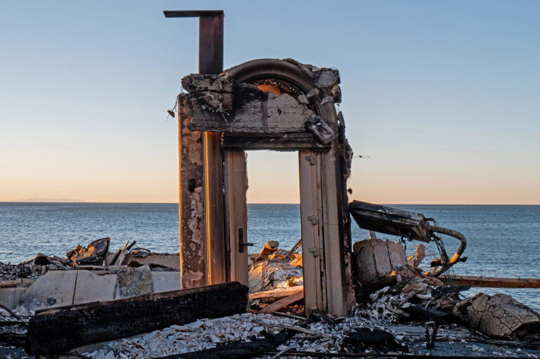 wildfires trauma rubble door