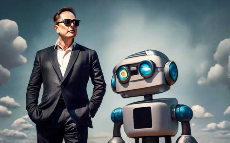 elon musk wearing sunglasses and controlling a r