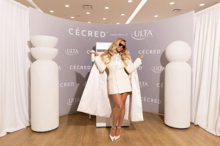 1 Beyonce Serves Power Chic in White Sculpted Wardrobe NYC Blazer Dress for Cecred x Ulta Beauty Launch