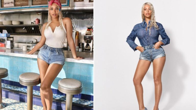 Beyonce Posed in Blue Daisy Dukes for Levis Latest 22REIIMAGINE22 Campaign feat image