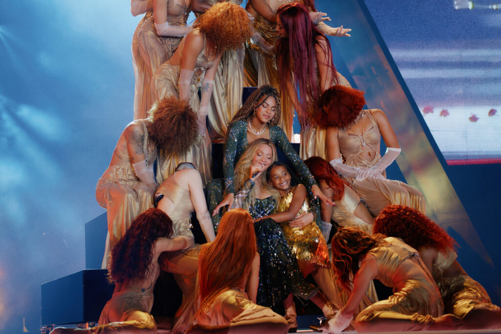 Beyonce Blue Ivy wearing Burberry to Cowboy Carter Tour