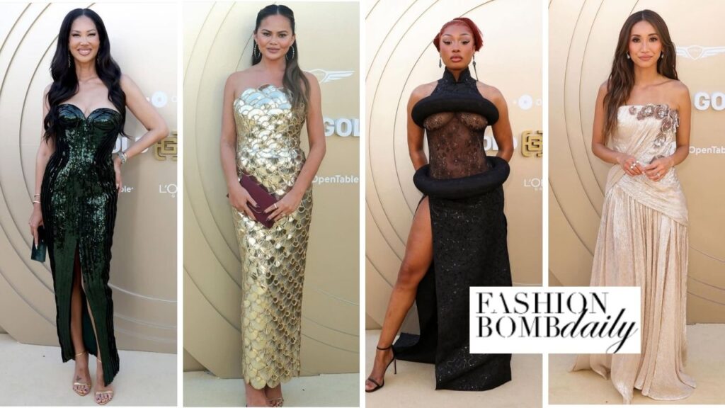 On the Scene at the Gold Gala Kimora Lee Simmons in Maisonmet Chrissy Tiger in Oscar De La Renta Megan Thee Stallion in Quine Li feat image