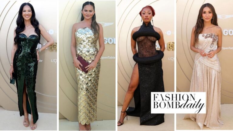 On the Scene at the Gold Gala Kimora Lee Simmons in Maisonmet Chrissy Tiger in Oscar De La Renta Megan Thee Stallion in Quine Li feat image